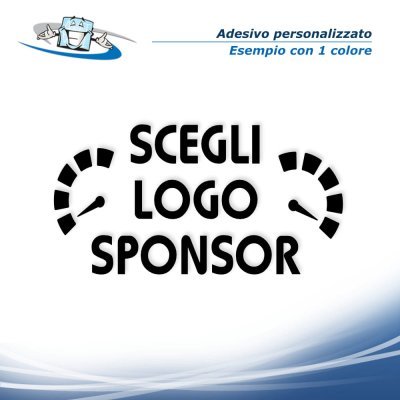 Adesivo personalizzato con il tuo logo o marchio famoso fino a 1 m di lunghezza - A 1 colore