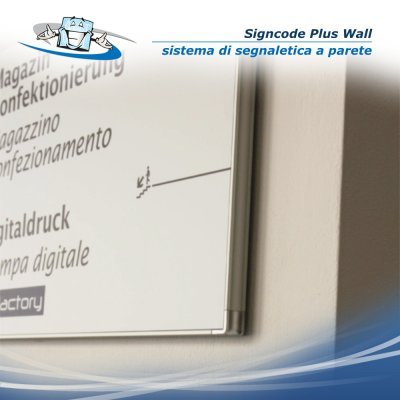 Signcode plus wall - Sistema di segnaletica a parete in varie dimensioni