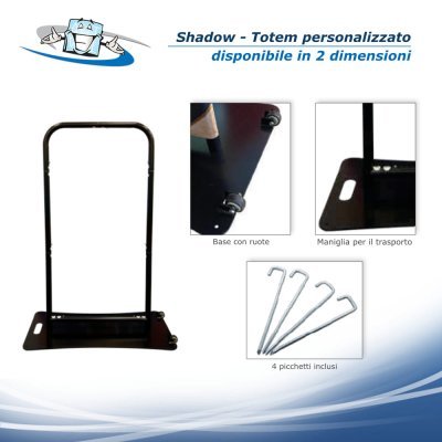 Formulate Shadow - Totem bifacciale personalizzato da esterno o interno in acciaio