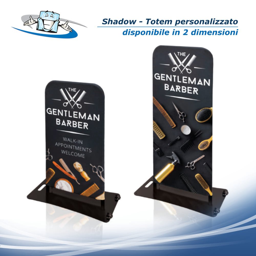 Formulate Shadow - Totem bifacciale personalizzato da esterno o interno in acciaio