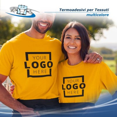 Adesivi personalizzati per tessuti - Loghi Termoadesivi Multicolore facili da applicare con ferro da stiro