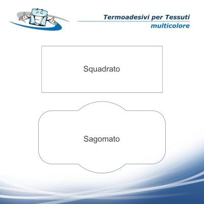 Adesivi personalizzati per tessuti - Loghi Termoadesivi Multicolore facili da applicare con ferro da stiro