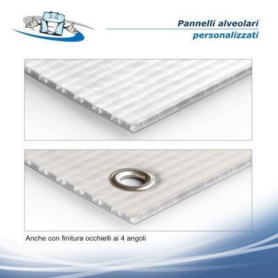 Pannelli alveolari 2,5 mm personalizzati con stampa fronte e retro in vari formati