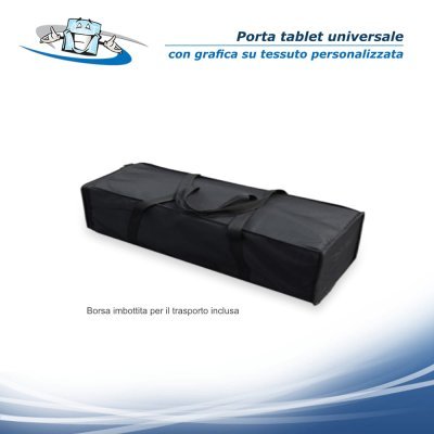 Porta tablet universale formulate rivestito in tessuto con grafica personalizzata