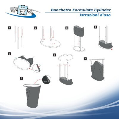 Formulate Cylinder - Banchetto Ovale personalizzato ovale con grafica su tessuto