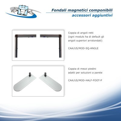 Modulate - Fondali magnetici componibili con grafica su tessuto personalizzata