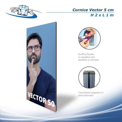 Cornice Vector 5 cm - Banner pubblicitario per showroom