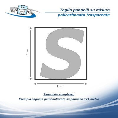 Lastre in Policarbonato compatto trasparente 3/5 mm, taglio pannelli su misura,  dimensioni e finiture personalizzabili.