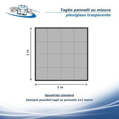 Lastre Plexiglass trasparente 3/4/5/6/8/10 mm, taglio pannelli su misura,  metacrilato con dimensioni personalizzabili.