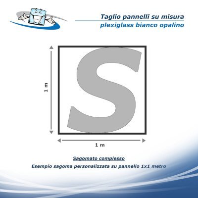 Lastre Plexiglass colato opal bianco 3/5/8 mm, taglio pannelli su misura, dimensioni e finiture personalizzabili