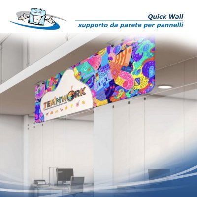 Quick Wall - Supporto a terra per pannelli di grandi formati per interno e esterno