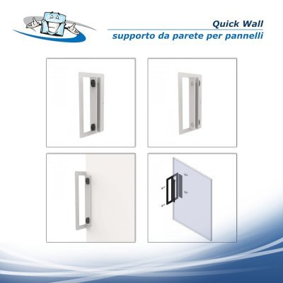 Quick Wall - Supporto a terra per pannelli di grandi formati per interno e esterno