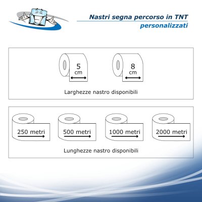 Nastri segna percorso in TNT personalizzati con il Tuo logo