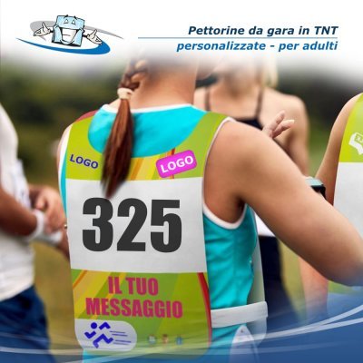 Pettorine personalizzate per adulti in TNT per eventi sportivi