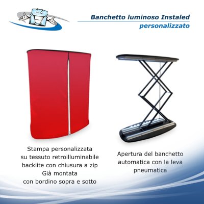 Instaled - Banchetto personalizzato con retroilluminazione a Led