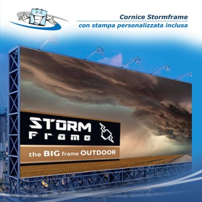 Stormframe - Cornice in alluminio con stampa personalizzata banner e teloni pubblicitari di grandi dimensioni