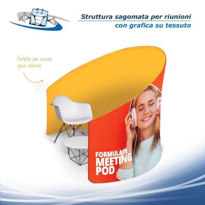 Formulate Meeting Pod - Struttura sagomata con personalizzazione inclusa per riunioni o meeting