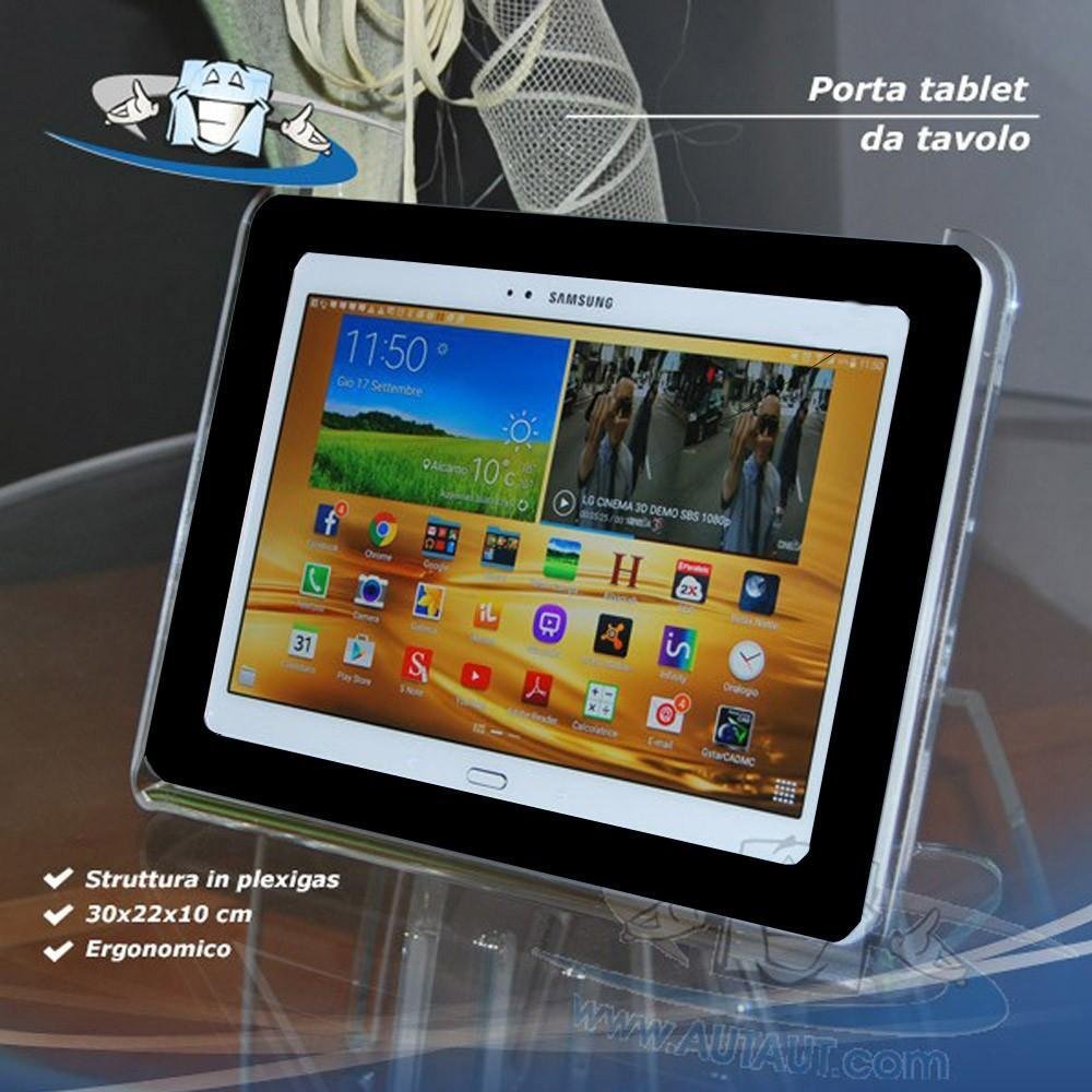 Porta tablet, supporto per tablet con apertura superiore e cornice