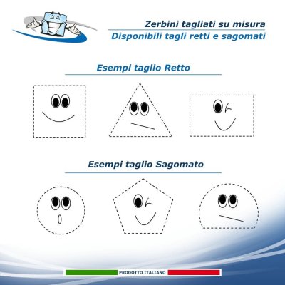 Zerbini neutri tagliati su misura in cocco naturale o fibra sintetica, tappeti disponibili anche sagomati