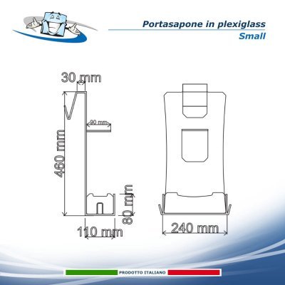 Vetrina espositiva in Plexiglass con Serratura e Ruote L35 x P35 x H150 cm