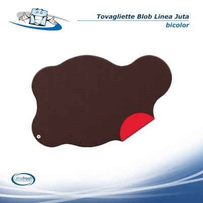 Linea Juta - Tovagliette Blob disponibili in 2 formati in diversi colori in PVC antibatterico