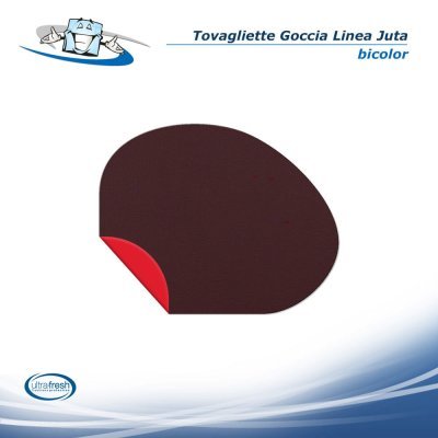 Linea Juta - Tovagliette Goccia disponibili in 2 formati in diversi colori in PVC antibatterico