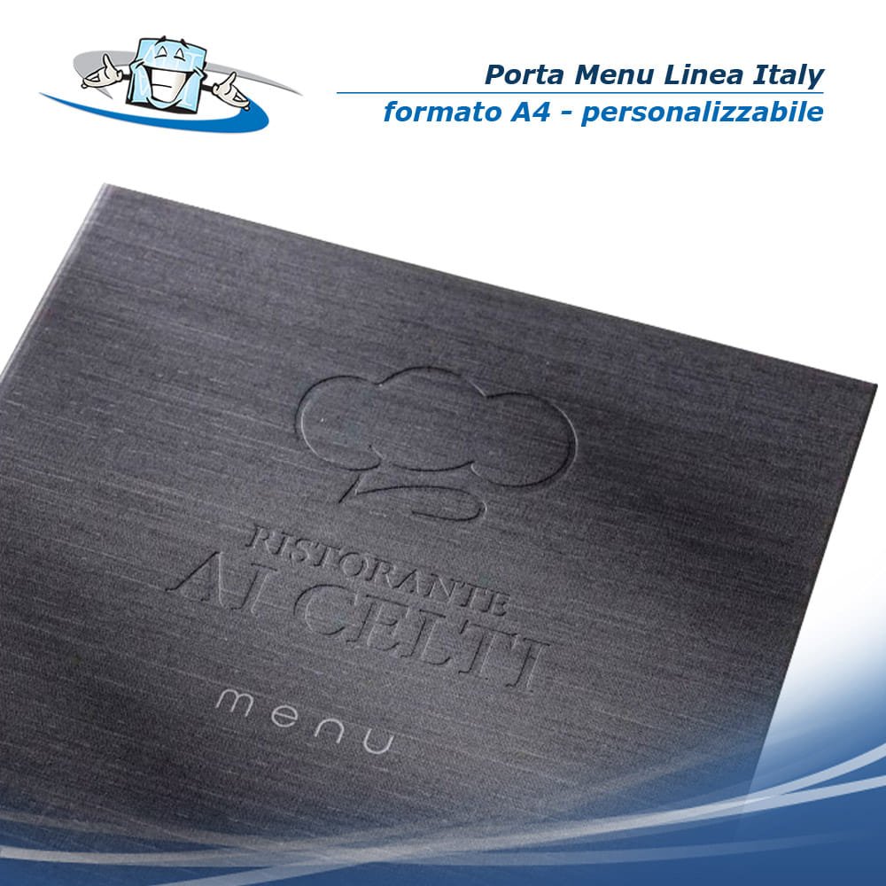 Linea Italy - Porta menu A4 (L 23 x H 32 cm) effetto tessuto