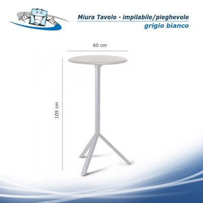 Miura Table - Tavolo impilabile e pieghevole per esterno e interno in diversi colori