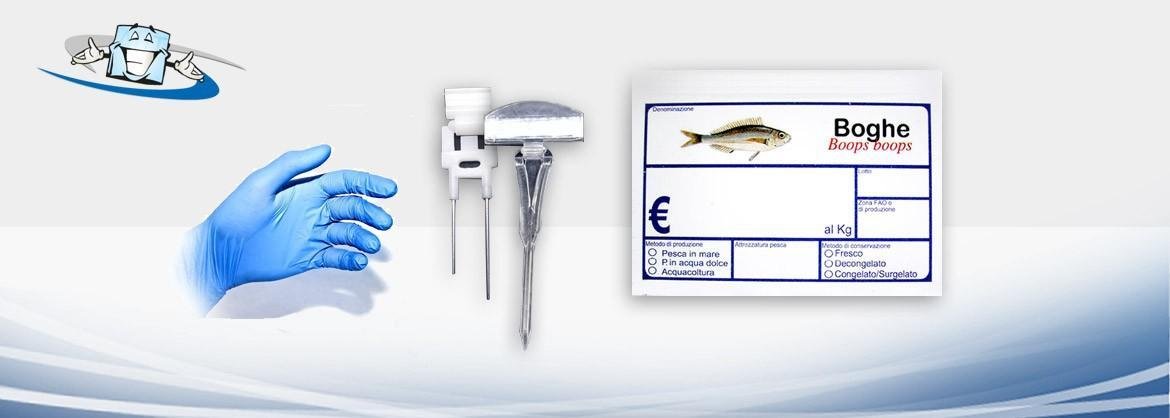 Articoli per pescherie personalizzabili con logo e disegno
